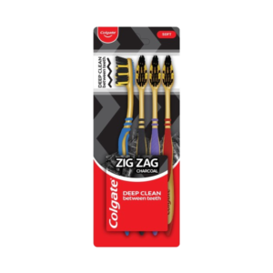 Colgate Zig Zag Charcoal Soft Toothbrush 4 Units