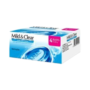 Mild & Clear Pure & Fresh Bathing Bar with Glycerine & Mint 4x125gms
