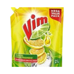 Vim Dishwash Liquid Gel Lemon Refill Pouch2Ltr